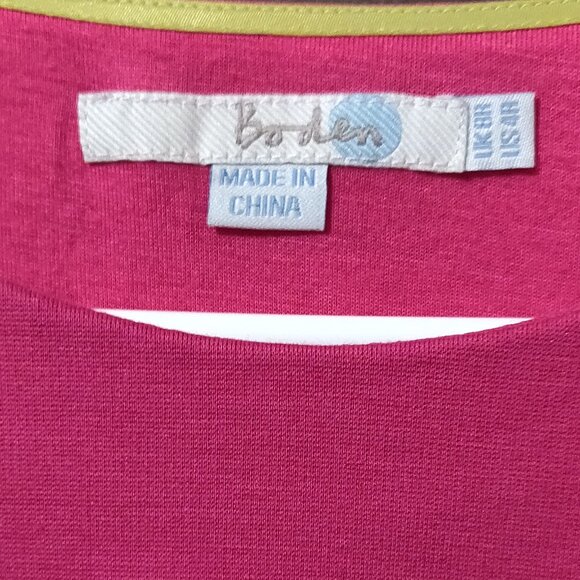 Boden Hot Pink Paddington Cap Sleeve Dress SIZE US 4R - Picture 2 of 7